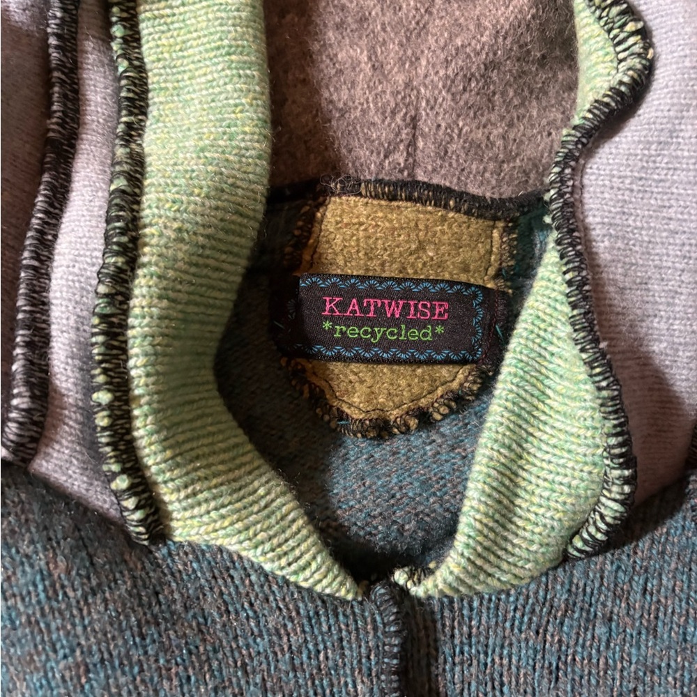 Original Katwise sweater.Recycled Green Sweater for women.
